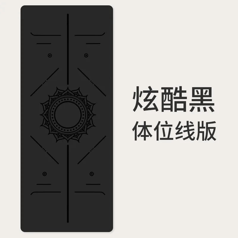 2025 New Natural Rubber & PU 5mm Thick Yoga Mat - Custom Logo & Alignment Markers Anti-Slip Professional Fitness Mat for Home Gy