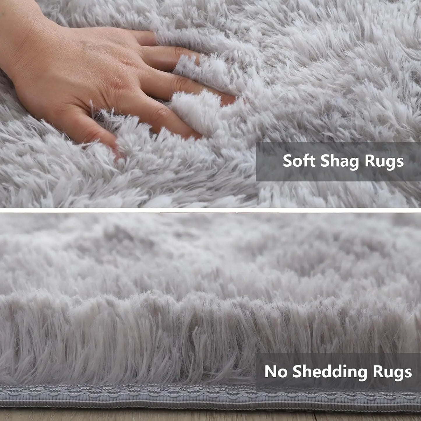 Ultra Soft Fluffy Shag Area Rug Non Slip Living Room