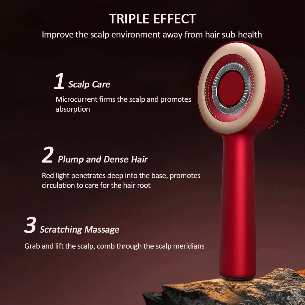 Foreverlily Electric Scalp Massage Brush With Red Light Therapy
