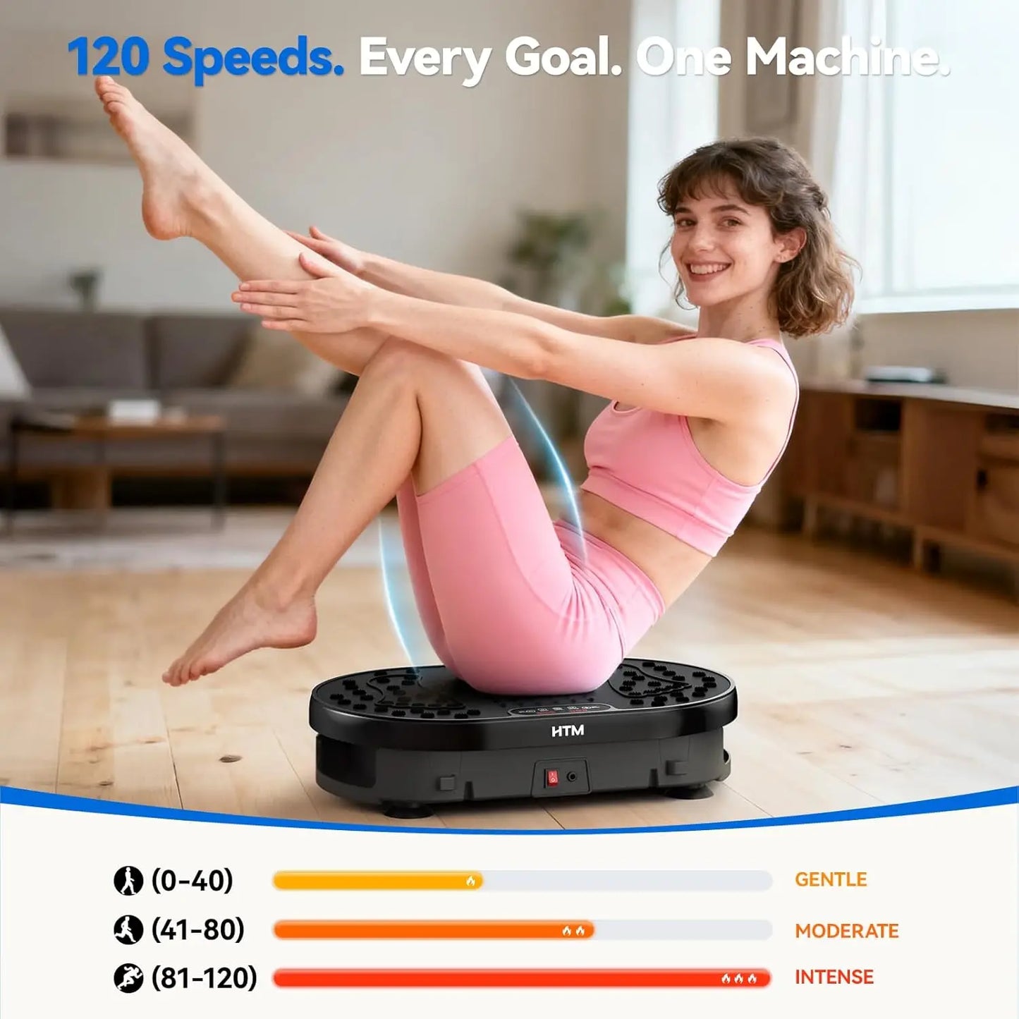 Vibration Plate Exercise Trainer With 120 Speed Levels 9 Modes