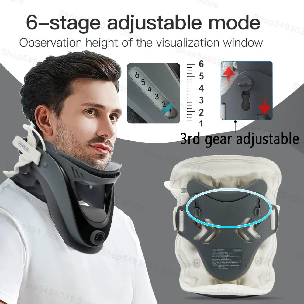 Cervical Neck Traction Device for Home Use and Support