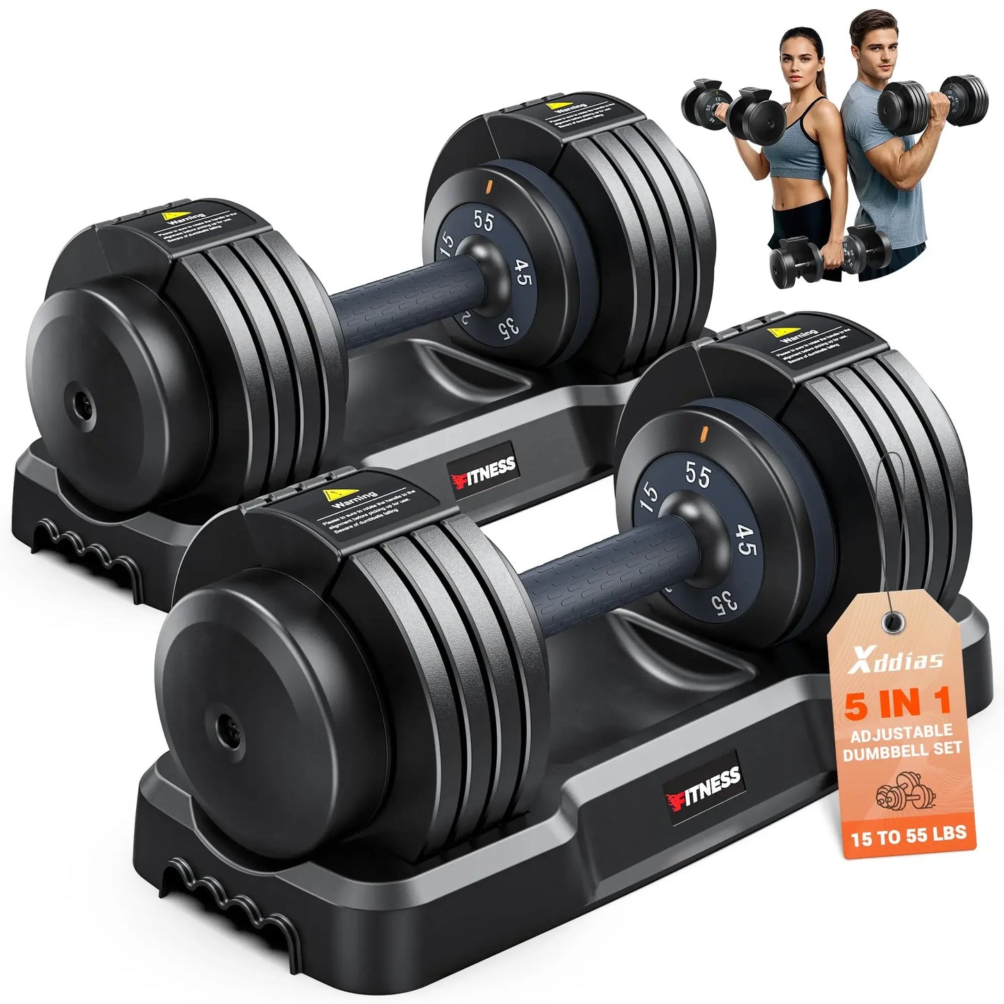 Adjustable Dumbbells Set Of 2 For Strength Training