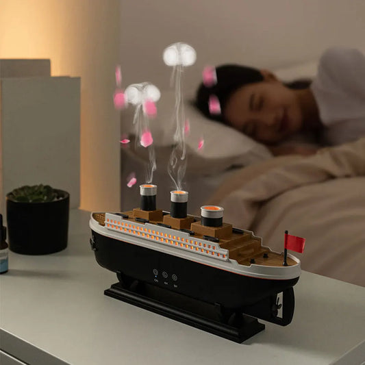 Alloet Titanic Ship Model Air Humidifier Remote Control Aroma Diffuser