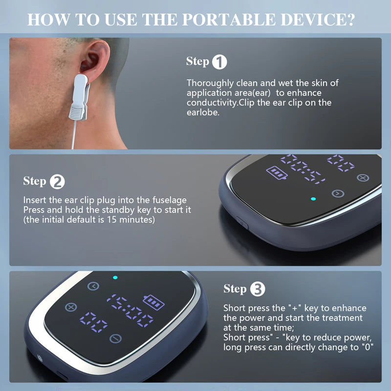 Sleep Aid Device CES Therapy 600mAh Handheld Anxiety Relief