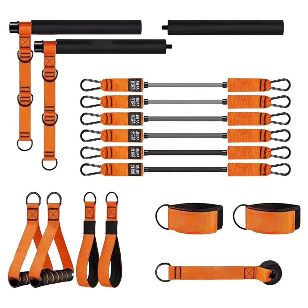 Alloet Multifunctional Pilates Bar and Resistance Bands Set