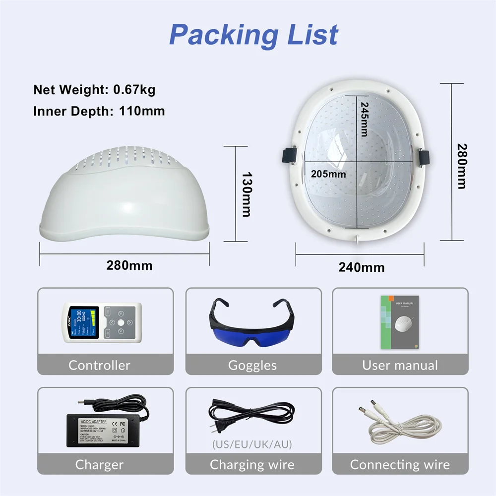 ZJKC Infrared Light Therapy Helmet 1070nm For Dementia Cognition