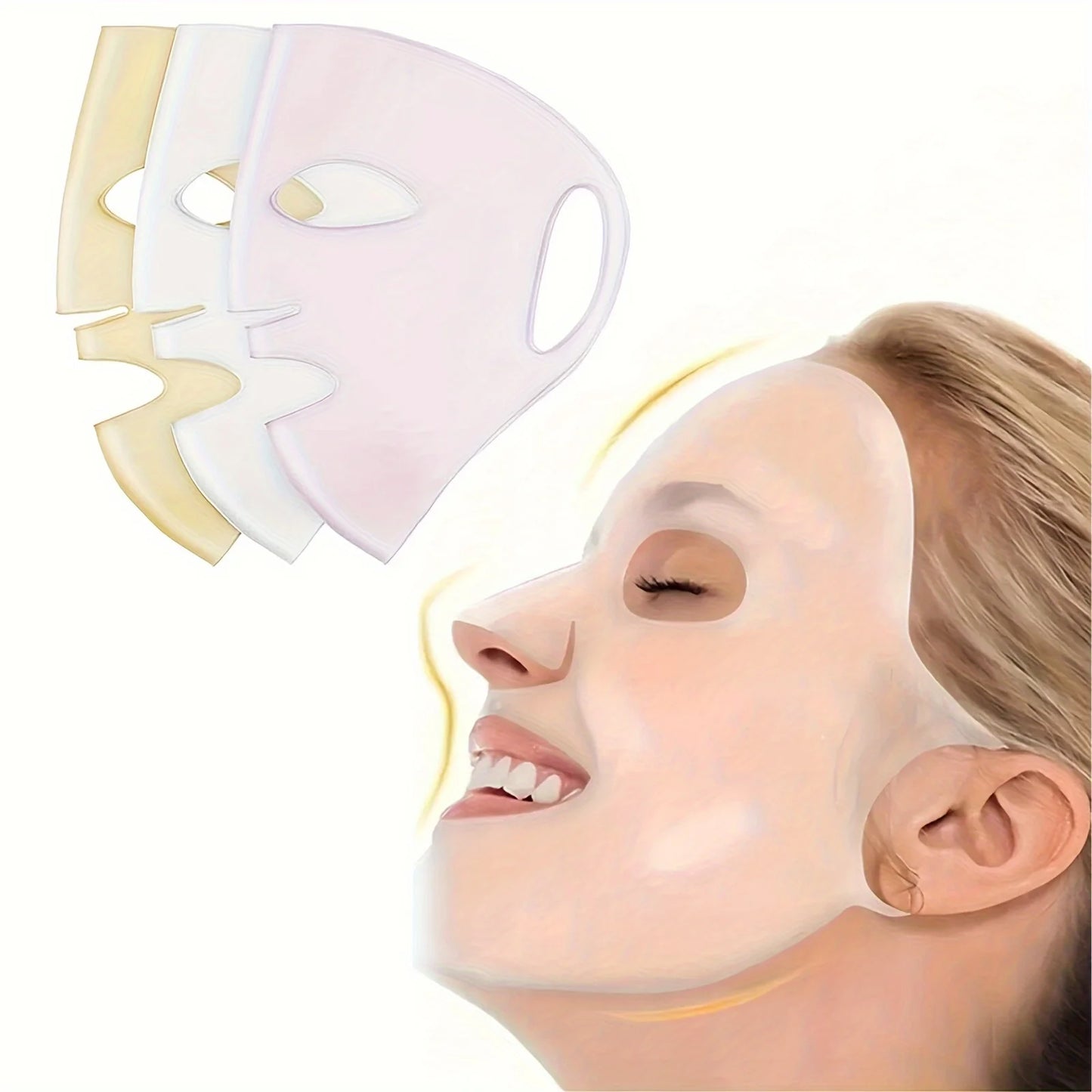 WRDEW 3D Silicone Facial Mask For Moisturizing Reusable Skin Care