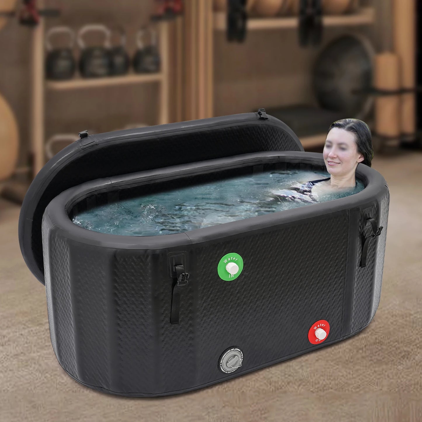 Inflatable Ice Bath Tub Athletes Recovery Cold Plunge Pump 370L