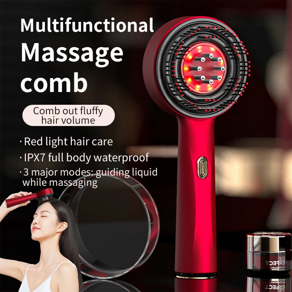 Foreverlily Electric Scalp Massage Brush With Red Light Therapy