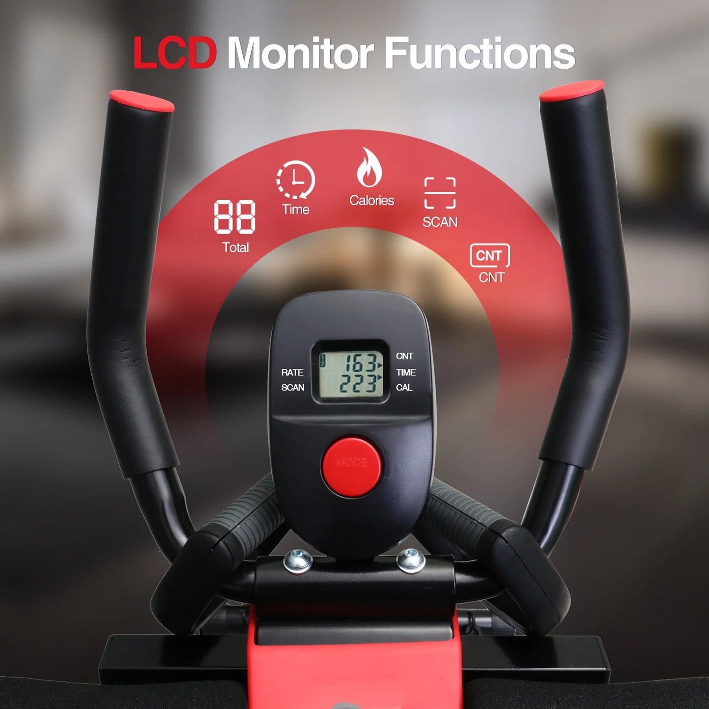 Foldable Abdominal Curling Exercise Machine With Dual Track Home Gym