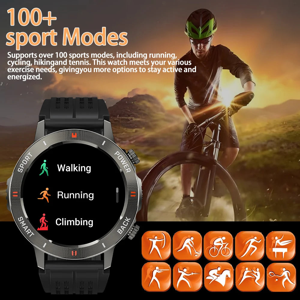 SENBON Smartwatch With Bluetooth Call Fitness Tracker Waterproof Android iOS