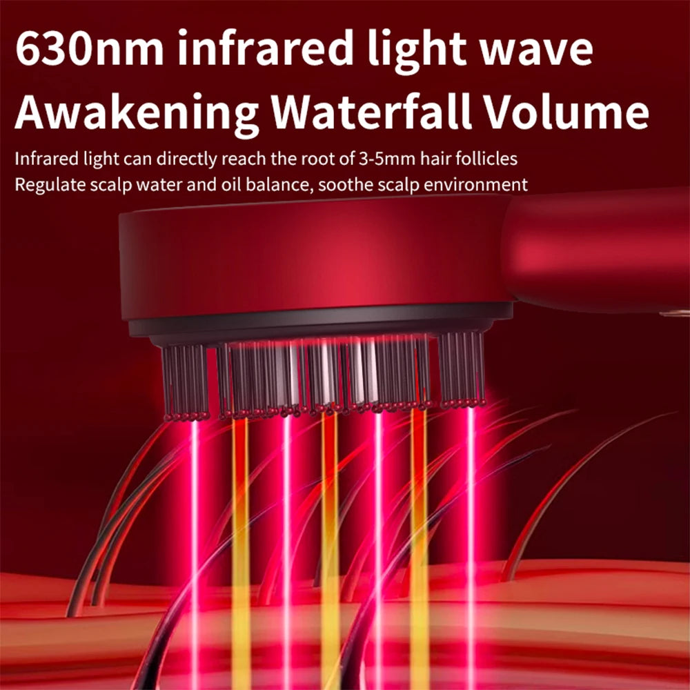Foreverlily Electric Scalp Massage Brush With Red Light Therapy