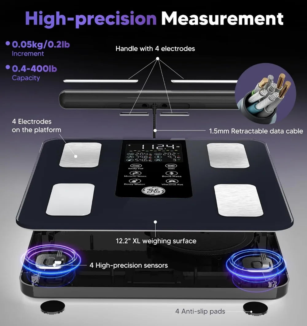 Smart Body Scale 8 Electrode Digital Analyzer Bluetooth BMI Fat