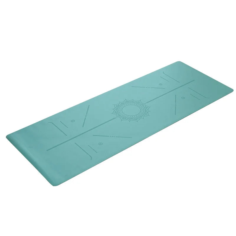 2025 New Natural Rubber & PU 5mm Thick Yoga Mat - Custom Logo & Alignment Markers Anti-Slip Professional Fitness Mat for Home Gy