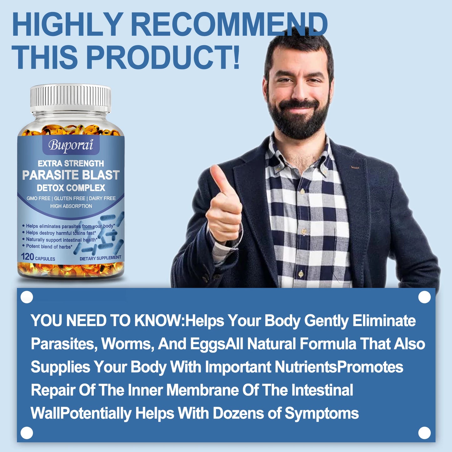 Airboy Parasite Blast Detox Complex For Digestive Cleanse