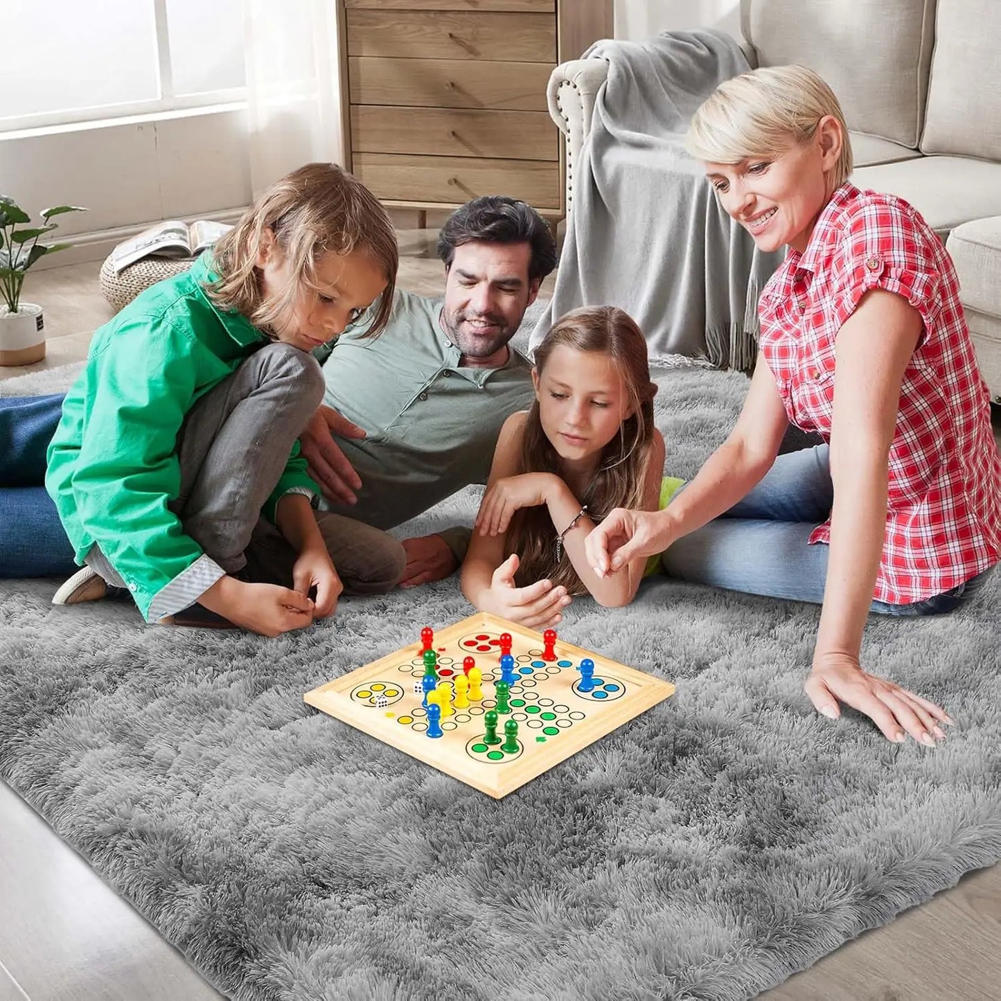 Ultra Soft Fluffy Shag Area Rug Non Slip Living Room