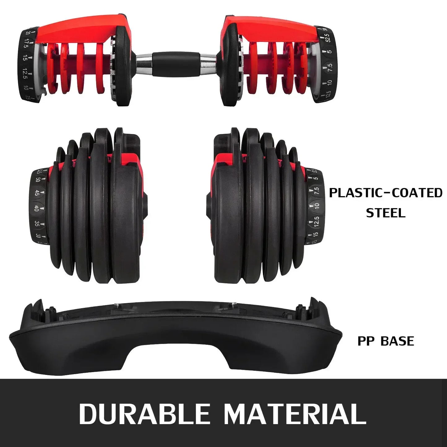 Sihao 24kg Adjustable Dumbbells Set Home Workout Equipment