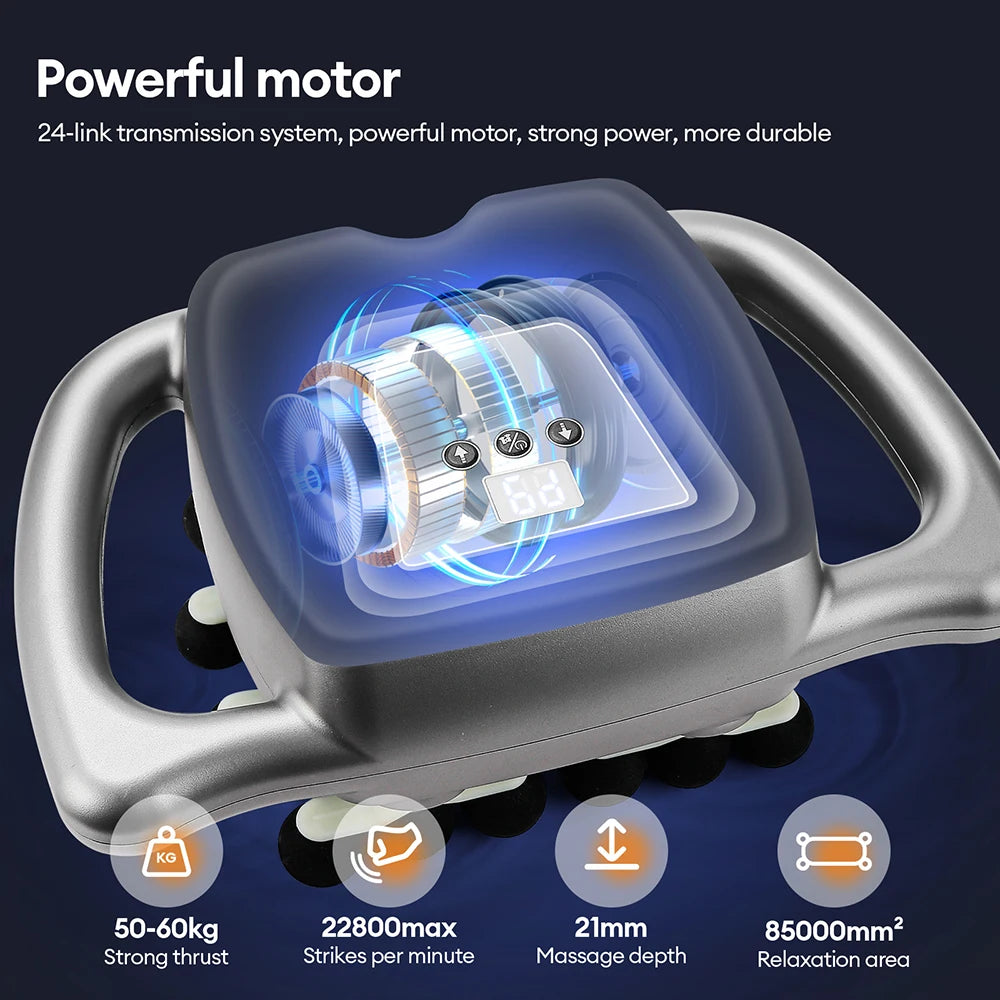 Iebilif 24-Head Fascia Massage Gun With 9 Modes Deep Tissue
