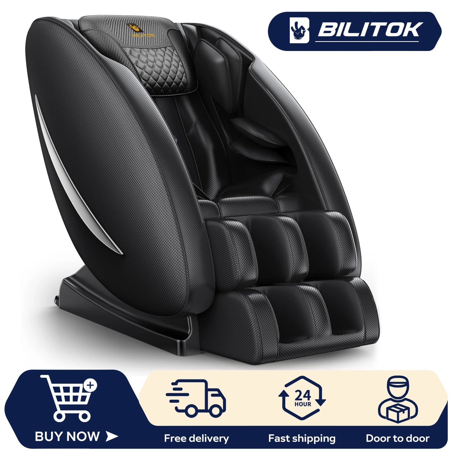 BILITOK Zero Gravity Massage Chair With Heating And Bluetooth Speaker