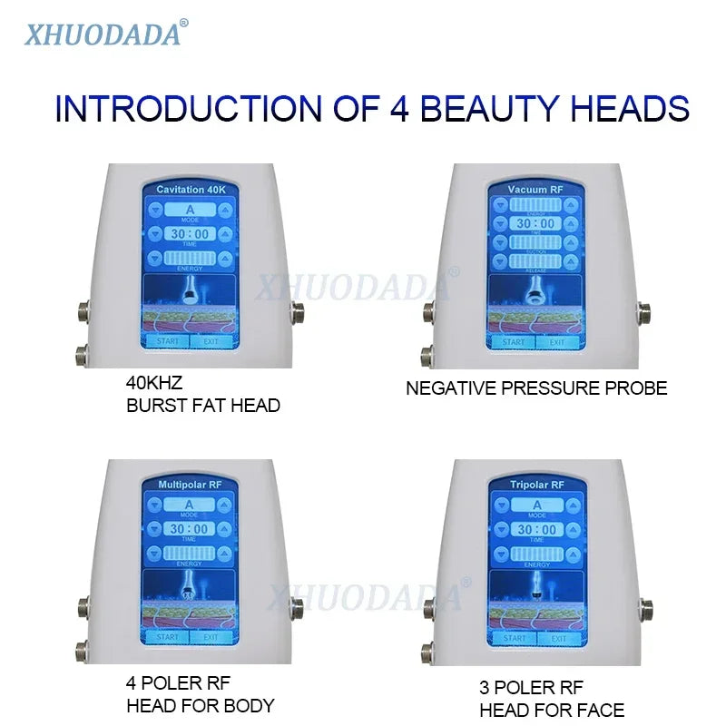 XHUODADA 4 In 1 Cavitation Machine Ultrasonic Fat Reduction