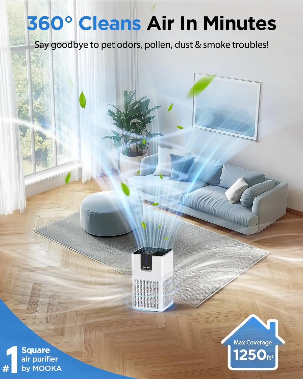 Room Air Purifier For Pets With HEPA Filter Quiet Sleep Mode Aromatherapy