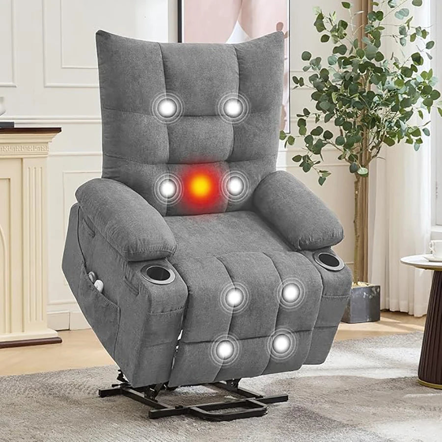 Power Lift Recliner Chair With 45 Degree Stand And Massage