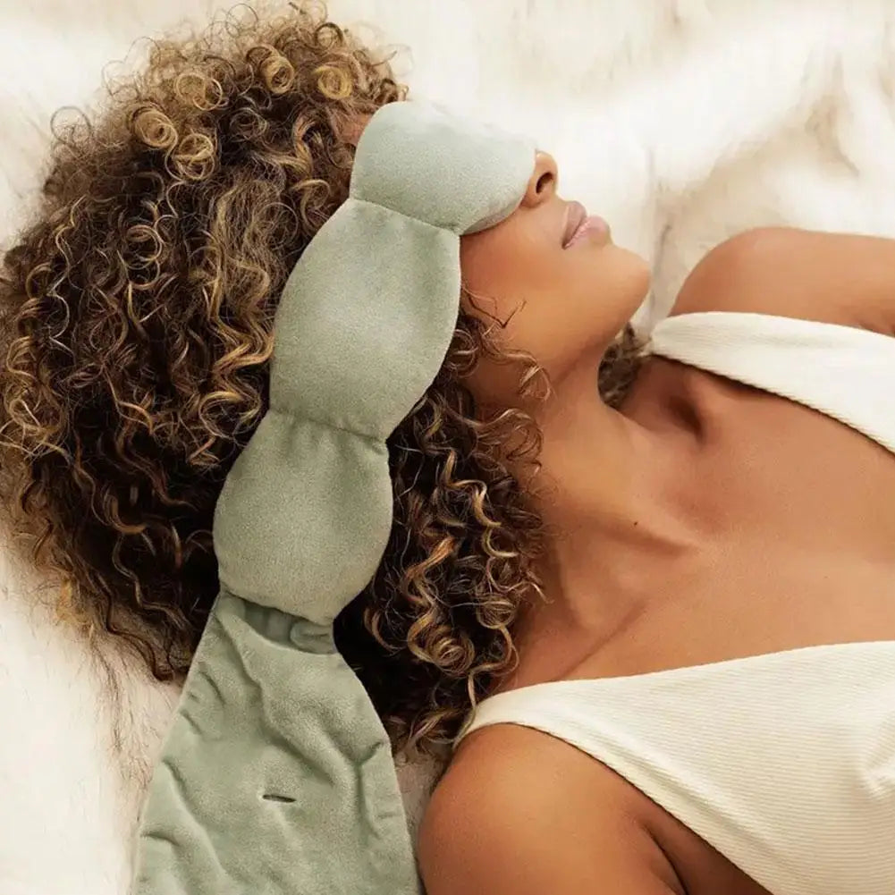 Weighted Sleep Eye Mask Light Blocking Blindfold Travel Sleeping Aid