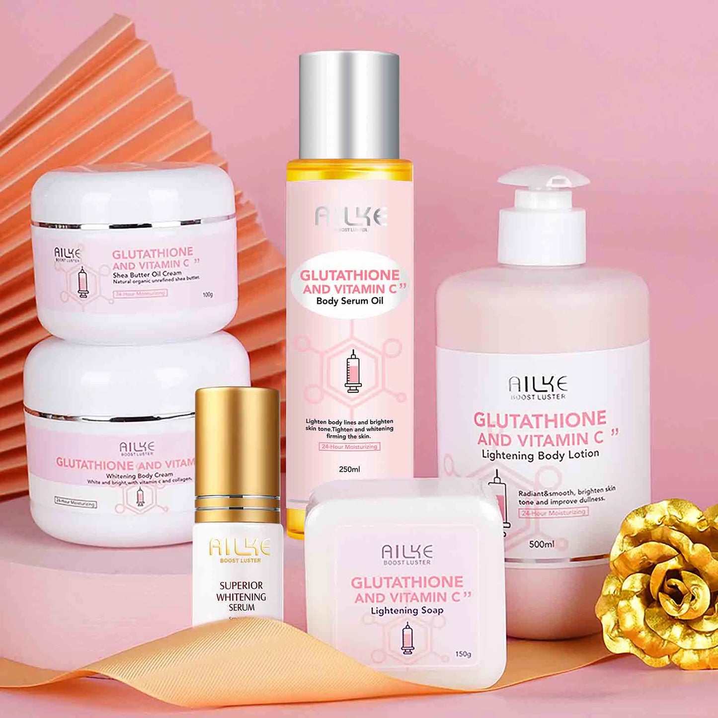 AILKE Brightening Skin Care Set Vitamin C Glutathione