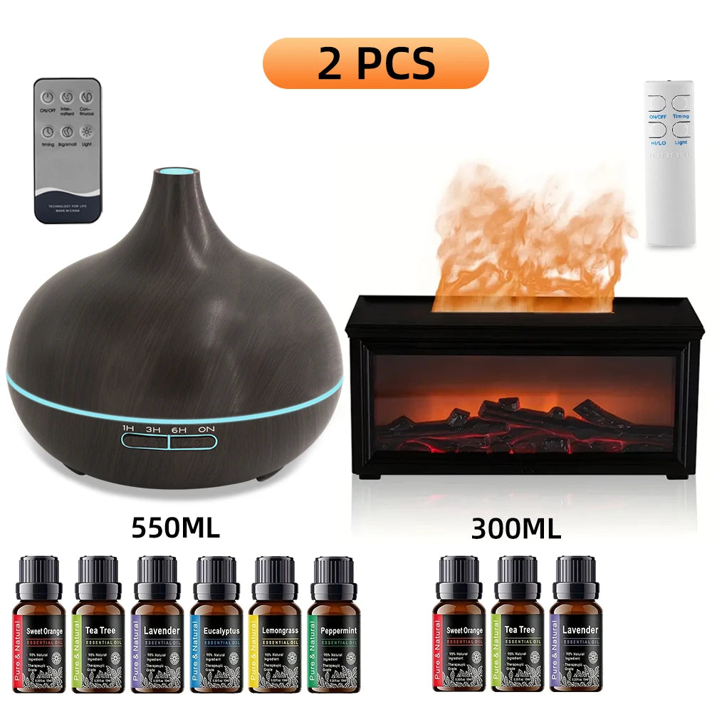 LISM Aromatherapy Diffuser Gift Set With 7Color LED Mood Lights