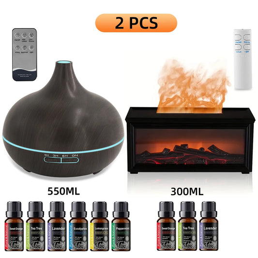 LISM Aromatherapy Diffuser Gift Set With 7Color LED Mood Lights