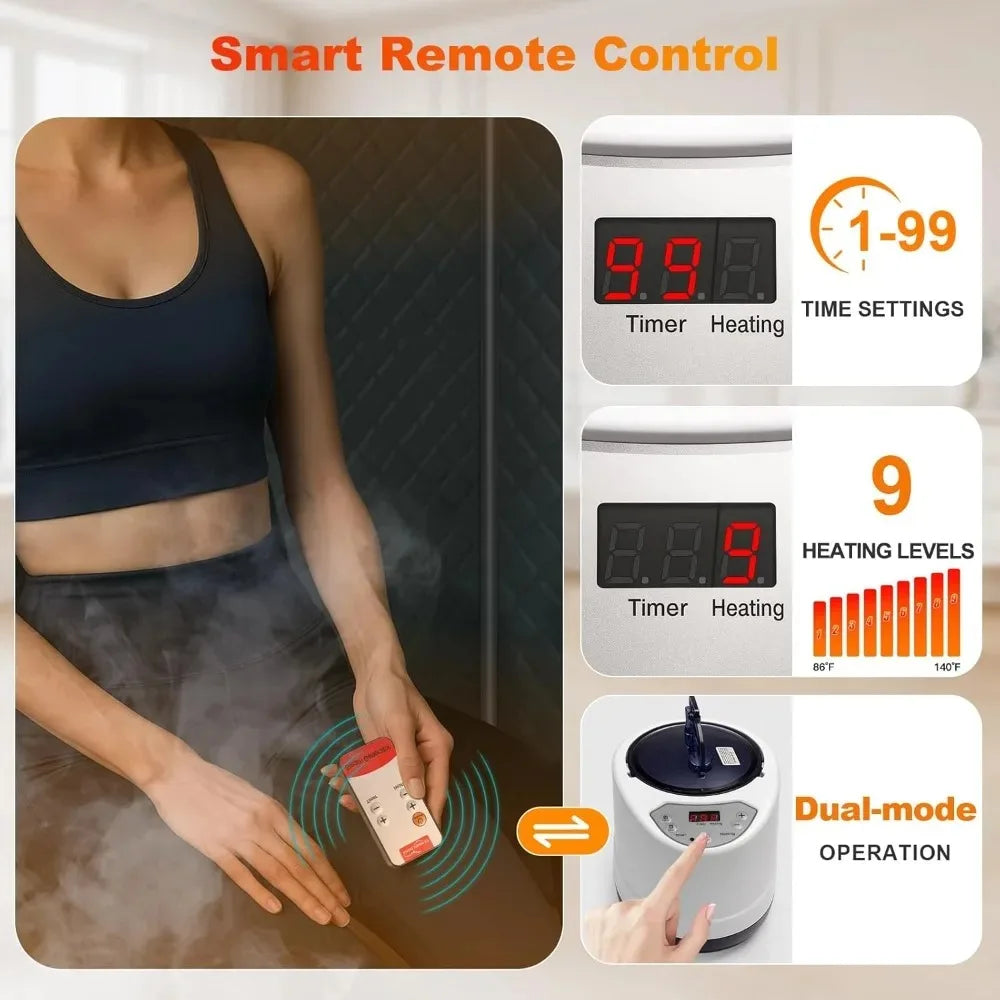 Portable Infrared Sauna Box With Red Light Therapy For Home