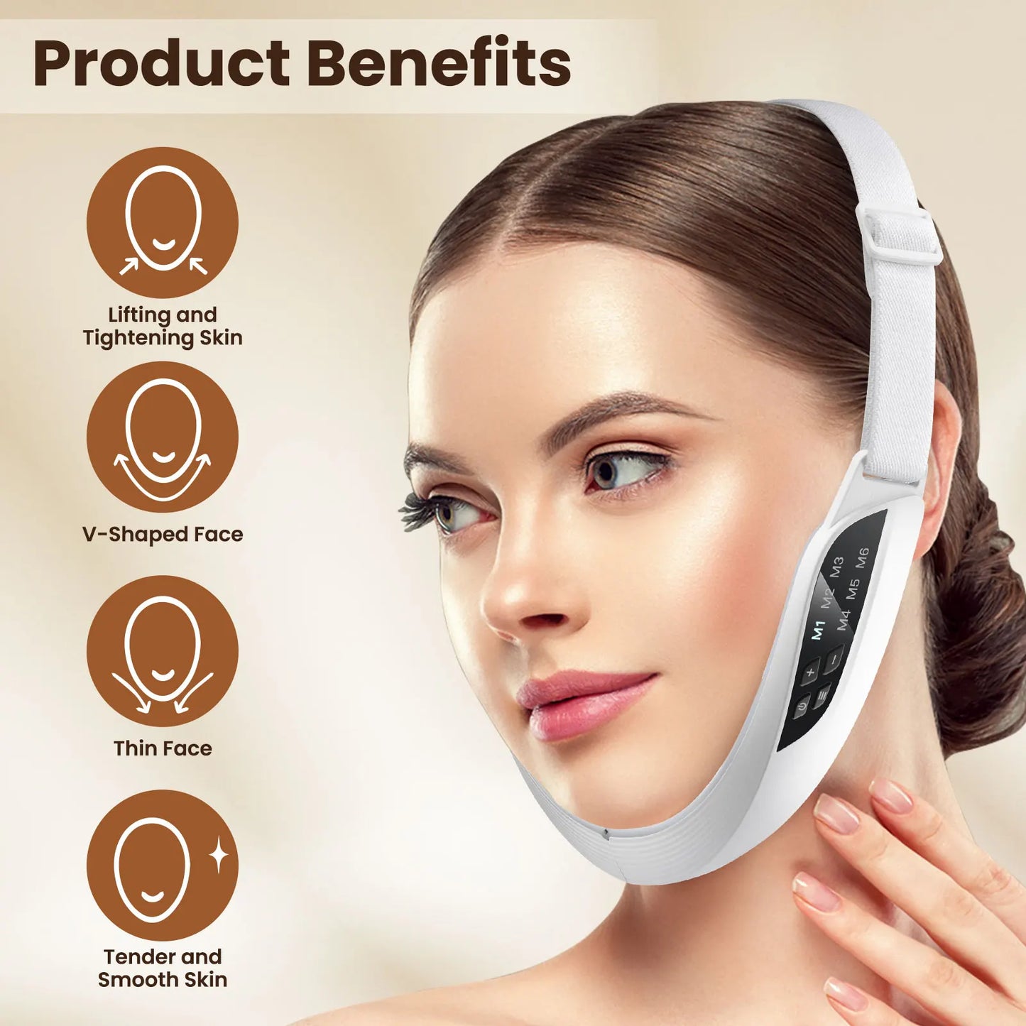 PASTSKY V Face Lifting EMS Microcurrent Facial Massager Pro