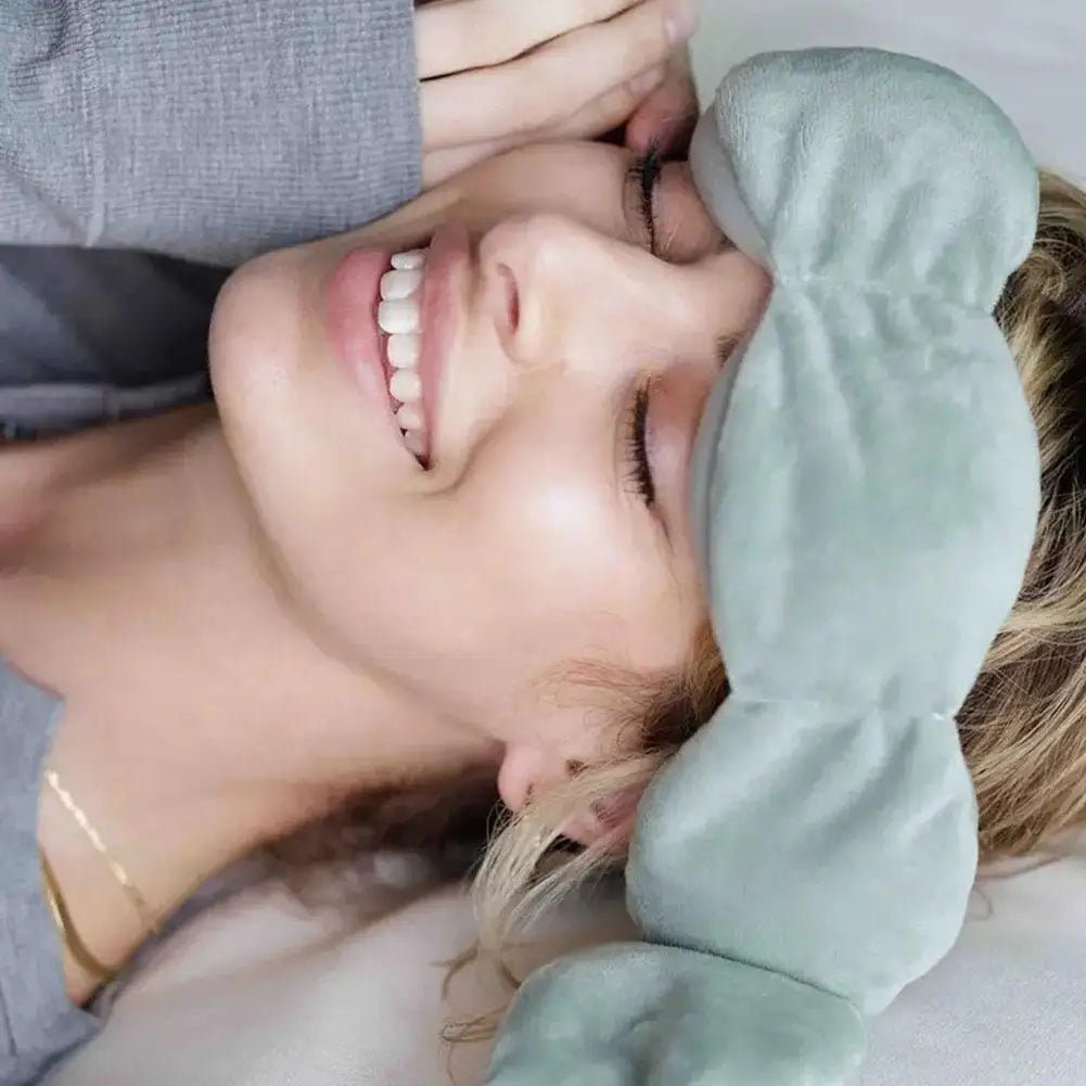 Weighted Sleep Eye Mask Light Blocking Blindfold Travel Sleeping Aid