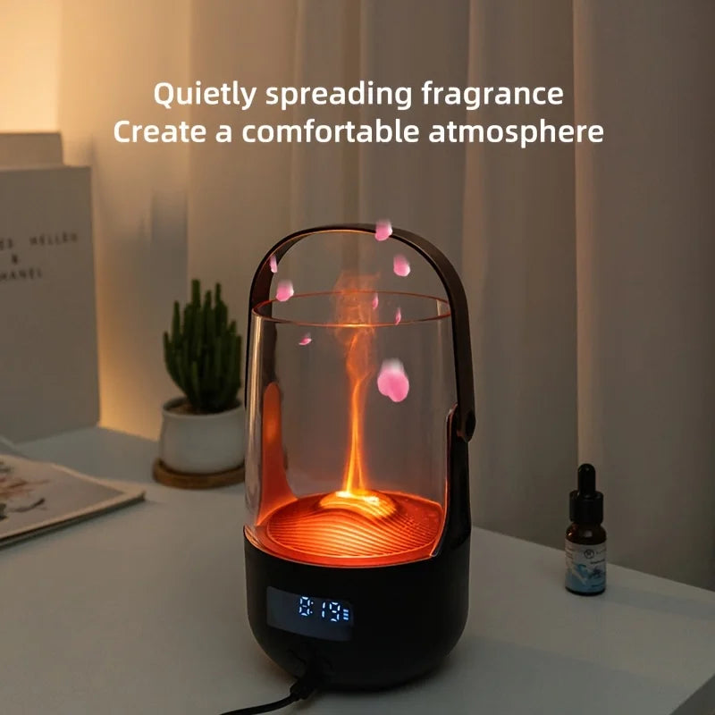 Essential Oil Diffuser With Flame Effect Humidifier And Oil Set
